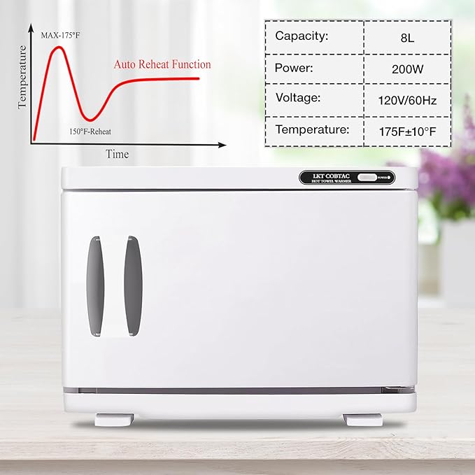 Hot Towel Warmer, 8L Towel Warmer Cabinet Medium Capacity Esthetician Warmer - Image 2