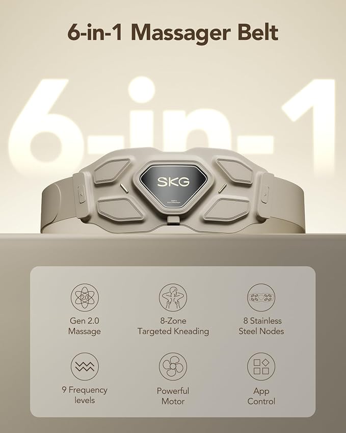 SKG Lower Back Massager for Pain Relief Deep Tissue Gifts for Men Women Mothers - Image 2