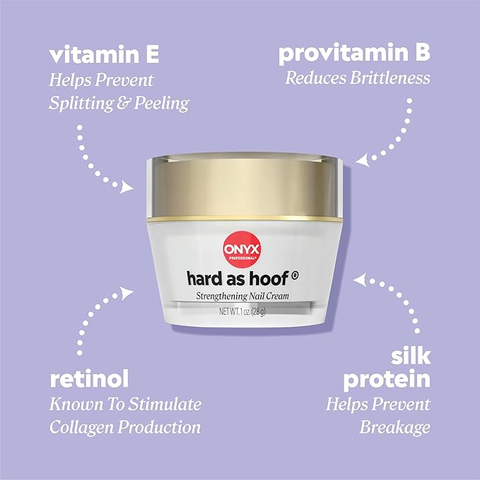 Onyx Professional Hard as Hoof Nail Strengthening Cream, Cherry Almond Scent - Image 4