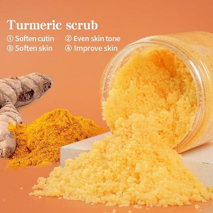 Liyalan Turmeric Body Scrub Moisturizing and Exfoliating Body, Foot Scrub - Image 3