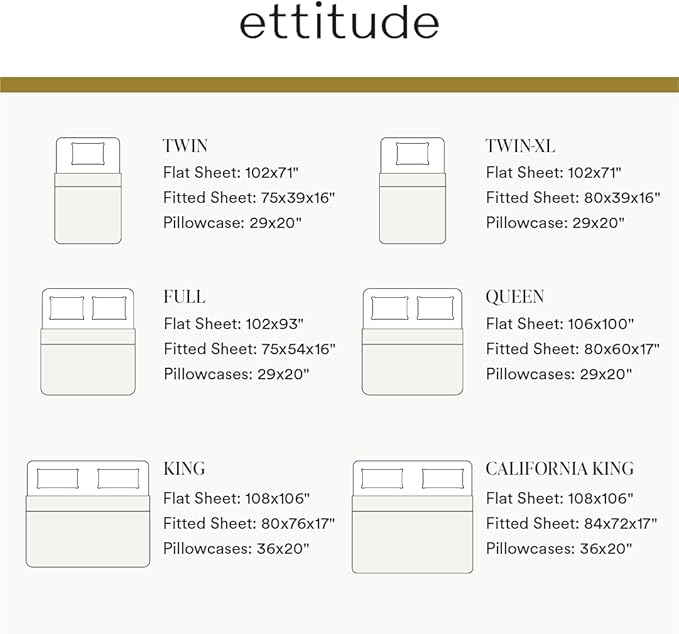 ettitude 100% Lyocell Organic Pillowcase Set – Silky-Soft, Breathable, - Image 8