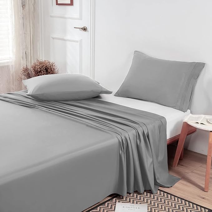Lirex Flat Sheet, Queen Size Extra Soft Brushed Microfiber Flat Sheet, Machine - Image 4