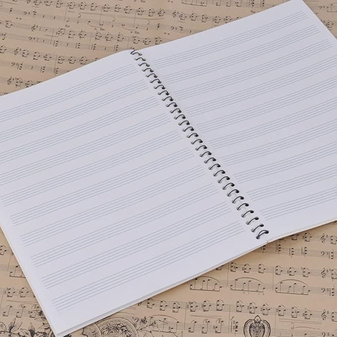 PUNK Blank Sheet Music Composition Notebooks 100 Pages Stave Notebook,Musical Notation Staff Notebook,Music Manuscript Paper