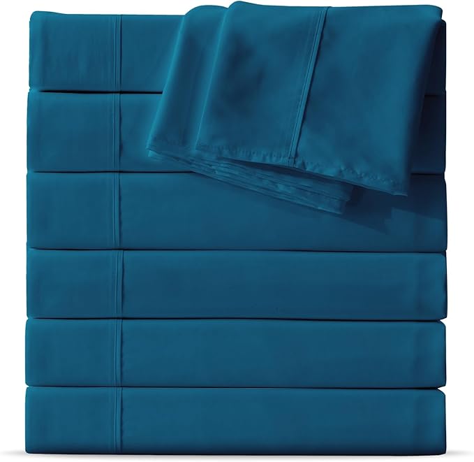 Maple&Stone Twin Flat Sheet 6 Pack, Premium Soft & Breathable, Brushed by MapleStone
