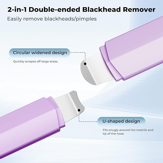 Blackhead Remover Tool Face Scrubber: PETYDOOT Double-Headed Face Spatula Skin - Image 3