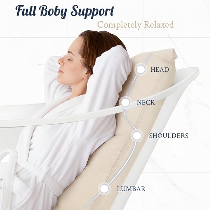 Luxury Bathtub Pillow, Gift for Christmas Birthday Mother's Day, Skin-Friendly - Image 2