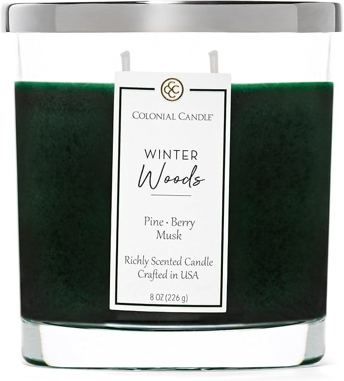 Colonial Candle Winter Woods Scented Candle Jar, Highly Fragranced Candles by ColonialCandle