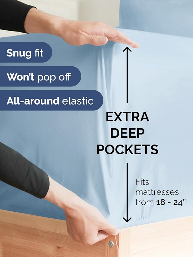 Extra Deep Full Fitted Sheet - Image 2