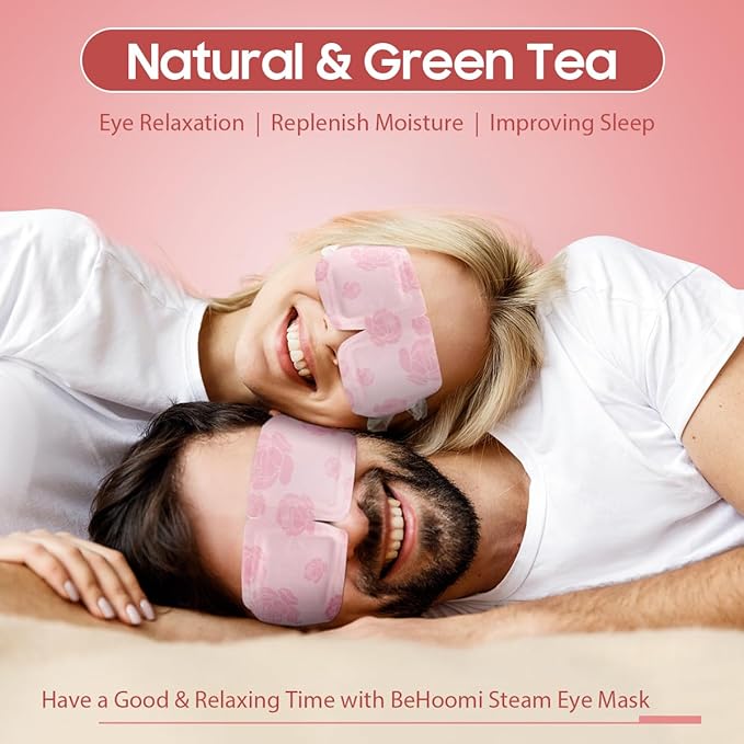 BeHoomi Steam Eye Mask, Self Heating Disposable SPA Warm Compress - Image 2