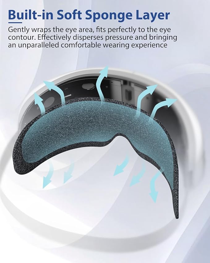 Eye Massager with Heat & Bluetooth Music, Mothers Day Birthday Gifts - Image 7