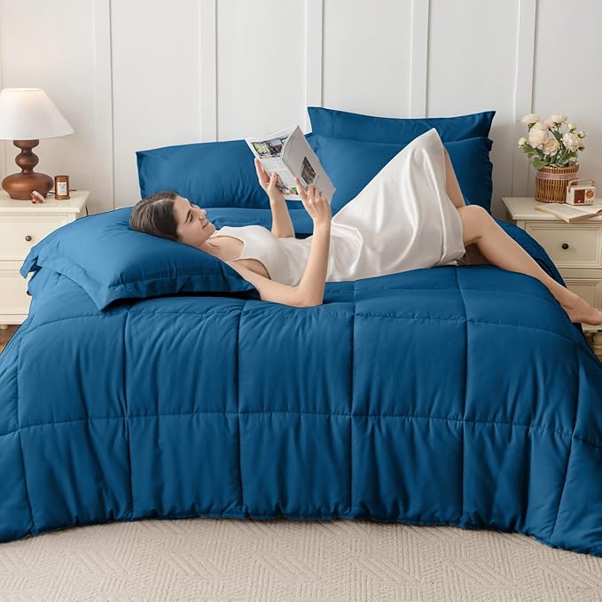 JOLLYVOGUE Queen Comforter Set, Ultra-Soft Bed in a Bag Queen Size 7 Pieces - Image 7