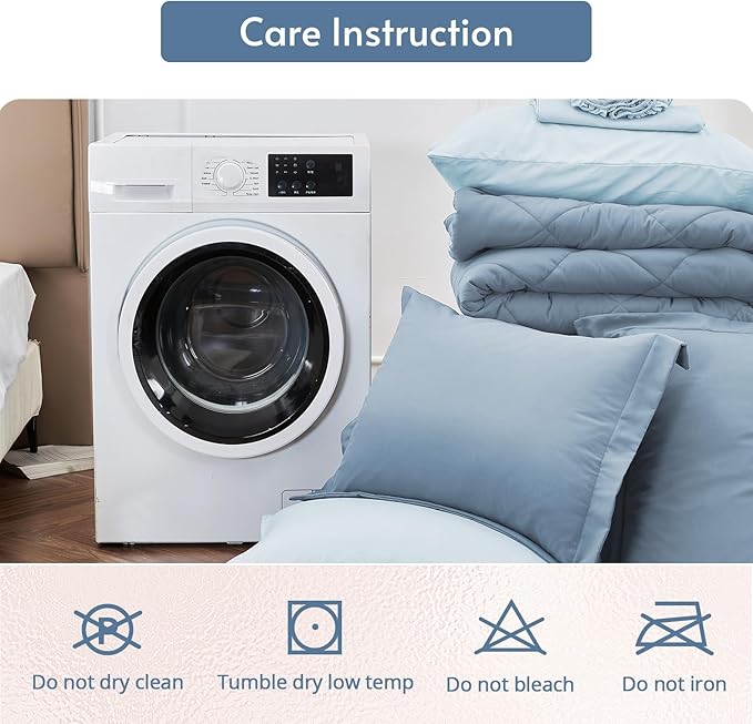 MUXHOMO 5 Pieces Twin Comforter Set, Reversible Bed in a Bag Twin Size - Image 9