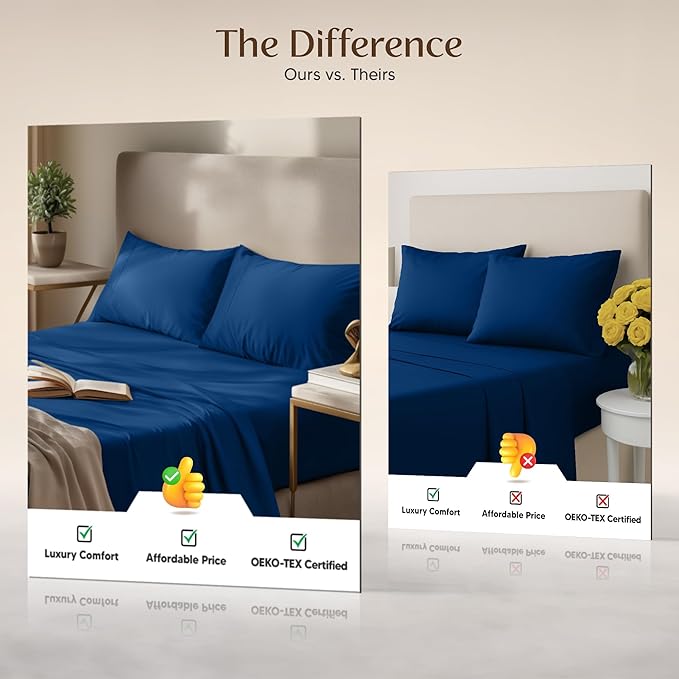 Utopia Bedding Full Size Sheet Set – 4 Piece Bed Sheets, Soft and Breathable - Image 6
