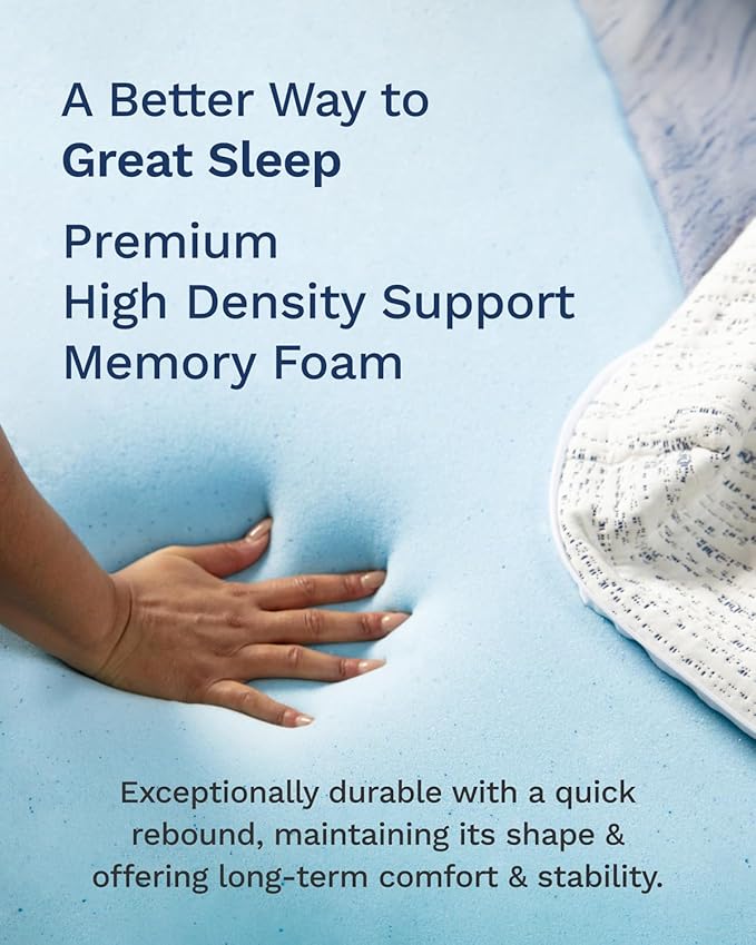 ViscoSoft 3 Inch Memory Foam Mattress Topper Twin XL - Image 3