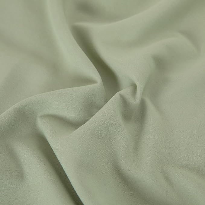 Queen Flat Sheet Only， 90x102Inch Sage Green - Image 6