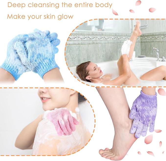 FoldTier 200 Pcs Exfoliating Gloves Bulk - Image 7