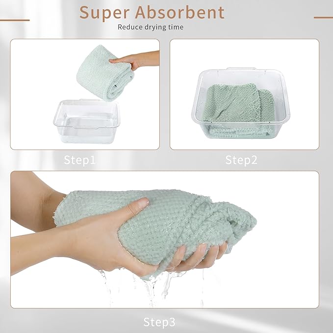 Microfiber Hair Towel Quick Dry Hair Towel Hair Drying Towels Suitable - Image 2