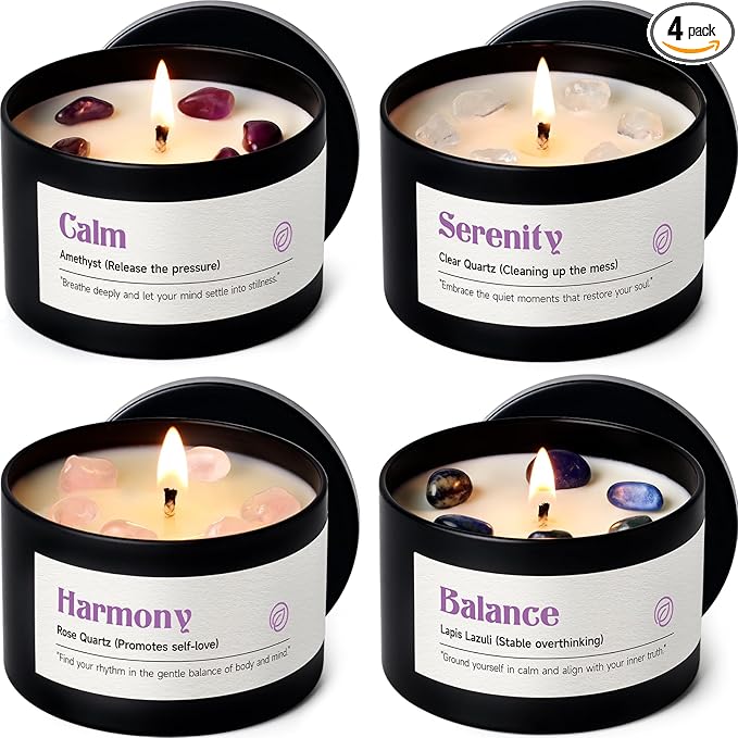 AOOVOO Crystal Soothing Candles Set by AOOVOO