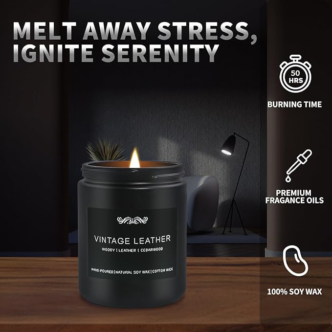 6 Pack Candles for Home Scented Aromatherapy Candles Gifts Set for Men - Image 3