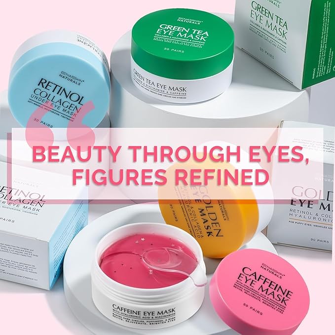 Under Eye Patches for Puffiness Kit: 120 Pcs Green Tea & Caffeine Eye Mask for - Image 7
