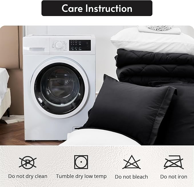 MUXHOMO 7 Pieces California King Comforter Set, Reversible Bed in a Bag Cal - Image 9