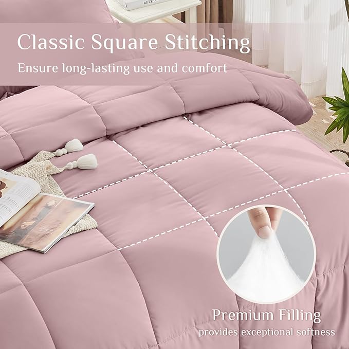 JOLLYVOGUE Full Comforter Set, Ultra-Soft Bed in a Bag Full Size 7 Pieces - Image 3