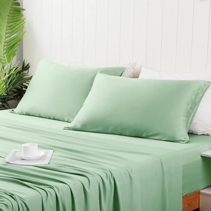 2 Pack Cooling Pillow Cases, Viscose Derived from Bamboo Pillow Protectors - Image 6