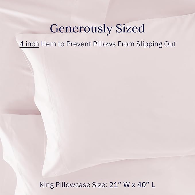 CALIFORNIA DESIGN DEN Luxuriously Soft Hotel Quality 600 Thread Count, 100% - Image 5