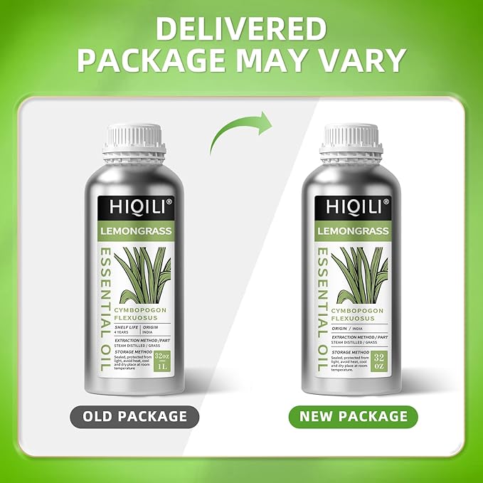 HIQILI 32 Fl Oz Lemongrass Essential Oil, 100% Pure Natural Undiluted Premium - Image 8