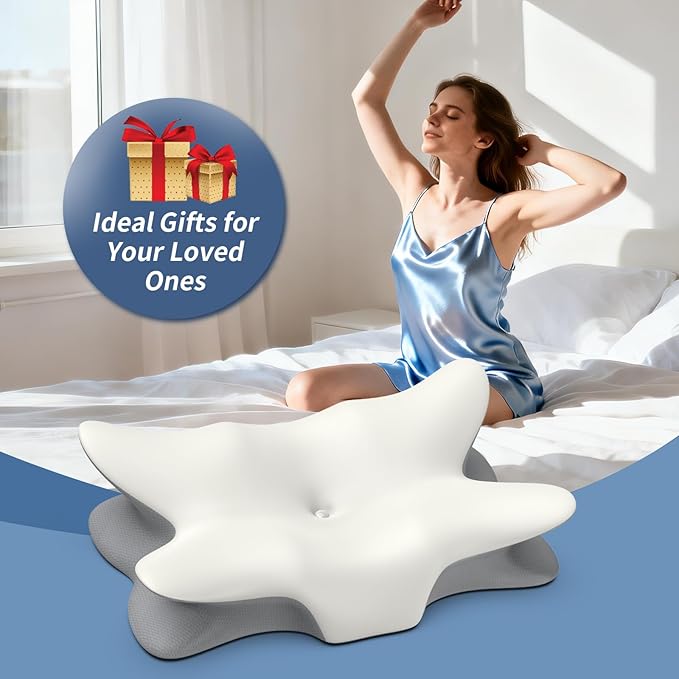 Cervical Neck Pillow for Pain Relief, Ergonomic Side Sleeper Pillow Cooling - Image 7