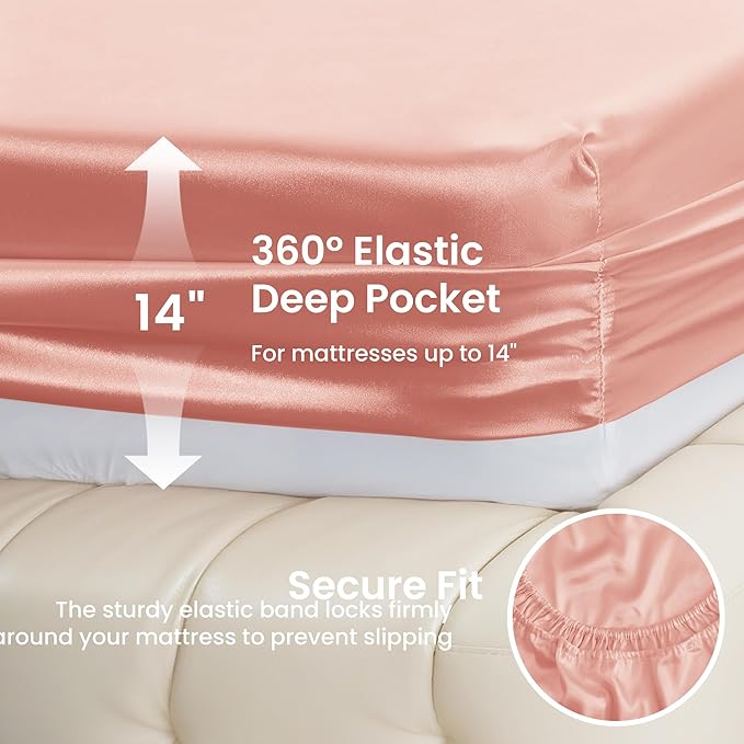 Love's cabin California King Satin Sheet Sets - Image 4