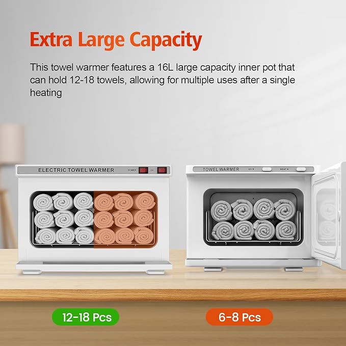 Towel Warmer Cabinet, 16L Professional Hot Towel Warmer Heating Use - Image 3