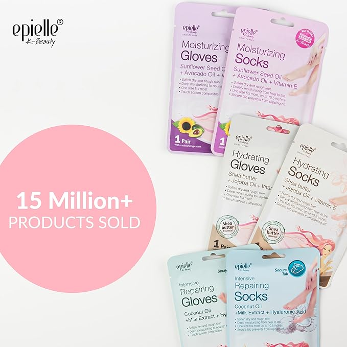 Epielle Moisturizing Foot Mask 6 Pairs, Soften - Image 2