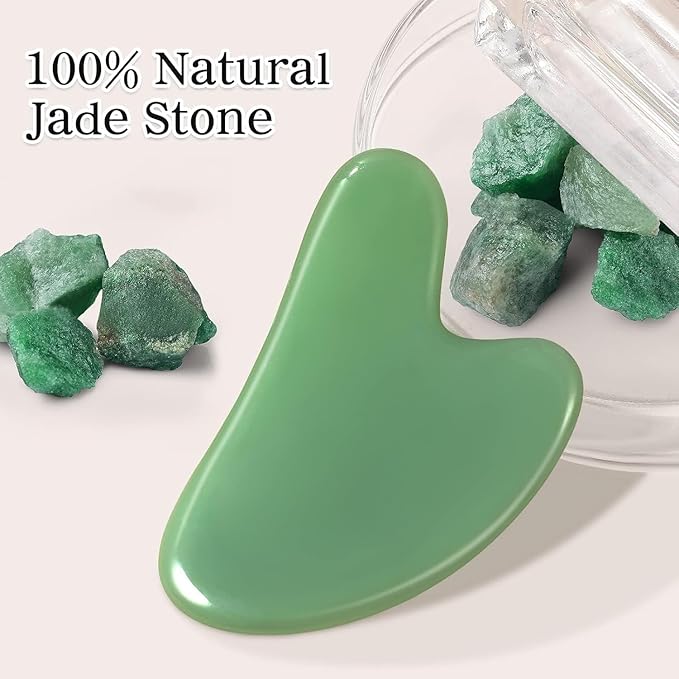 Gua Sha Facial Tools, Gua Sha Jade Stone Gua Sha Massage Tool, Guasha Tool - Image 4