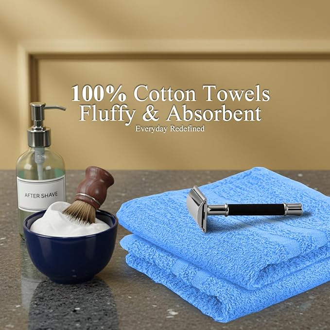 Hand Towels Light Blue Economy Salon Towels - Image 3