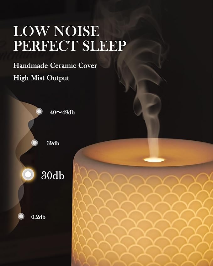 Essential Oil Diffuser - 280ml Ceramic Diffuser - Image 2