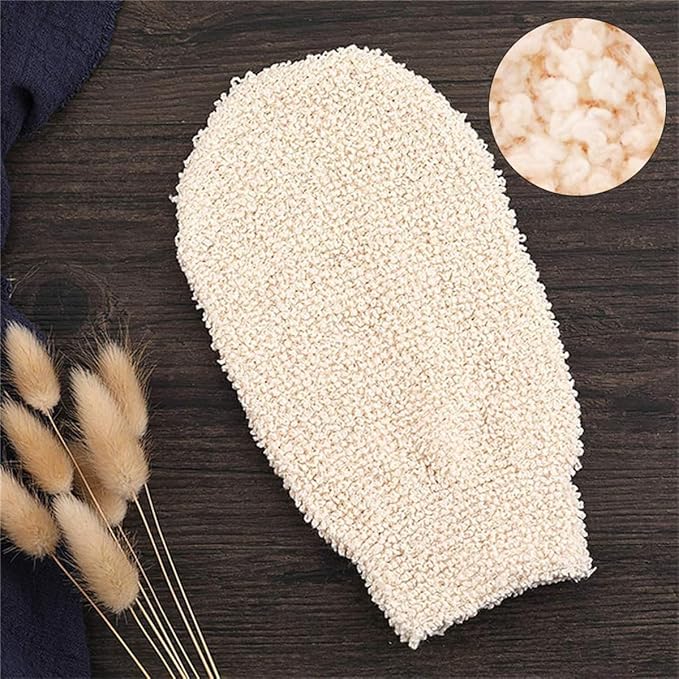 2 Pcs Exfoliating Gloves, Bath Shower Gloves Mitts Bamboo Fiber Bath Body - Image 7