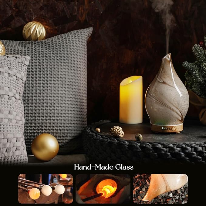 Porseme 150ml Essential Oil Diffuser Glass Color Changing Aroma Air Diffusers - Image 5