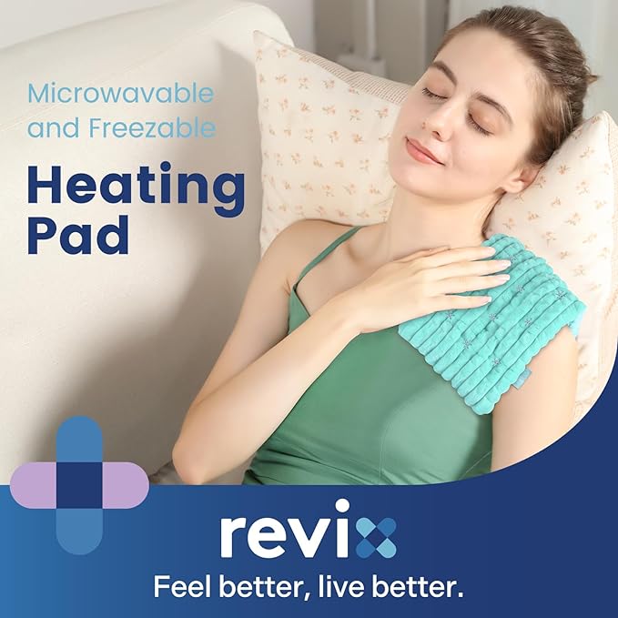 REVIX 6 * 12" Moist Heating Pad Microwavable, Reusable Microwave Heating Pads - Image 2