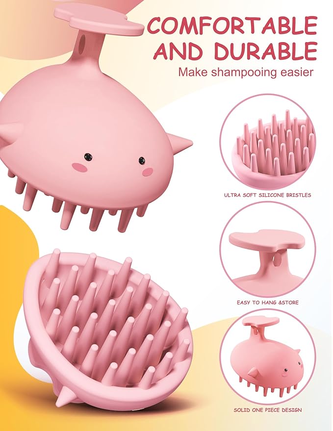 Scalp Massager Hair Growth Shampoo Brush, Silicone Scalp Scrubber Shower Scalp - Image 6