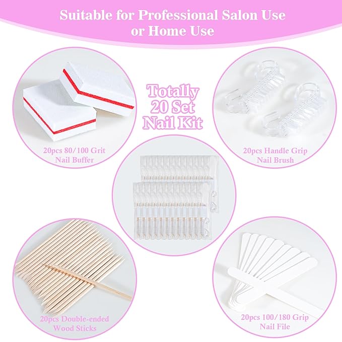 20 Sets Disposable Manicure Kit Basics 4 Piece Nail Kit - Image 4