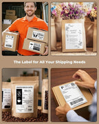 MUNBYN 4"x6" Direct Thermal Shipping Labels, Commercial Grade Permanent Adhesive Fanfold Mailing Postage Label Paper for Thermal Printers and Packages, 220 Sheets per Stack