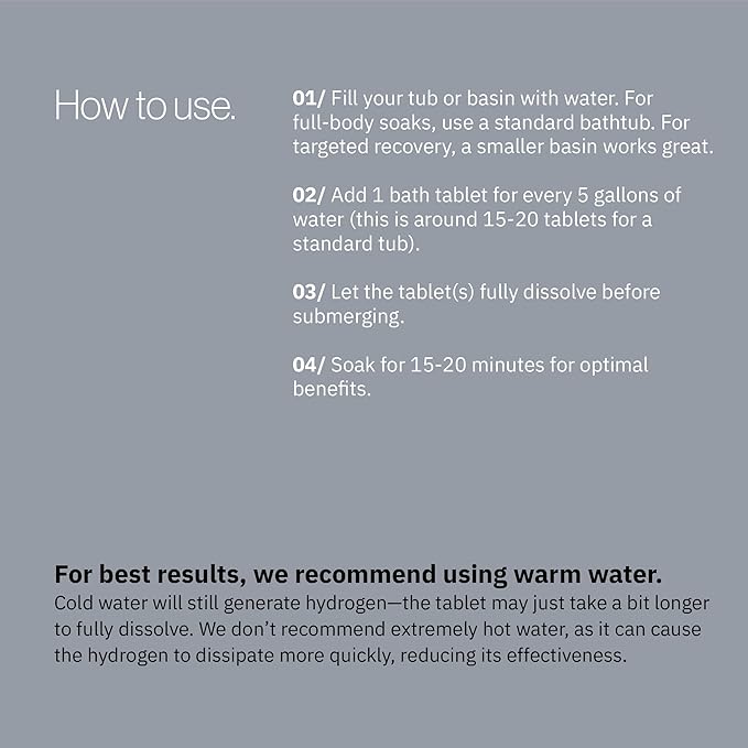 Molecular H2TAB Hydrogen Bath Tablets – 60 Count – Fragrance-Free Bath Bombs - Image 5
