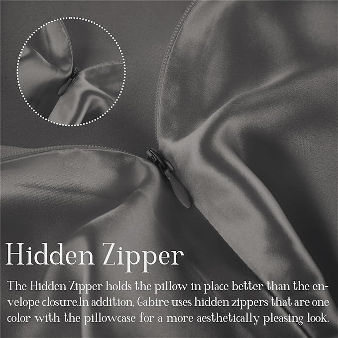 Gabire Mulberry Silk Pillow Cases Set of 2, Both Sides Real Silk Pillowcase - Image 4