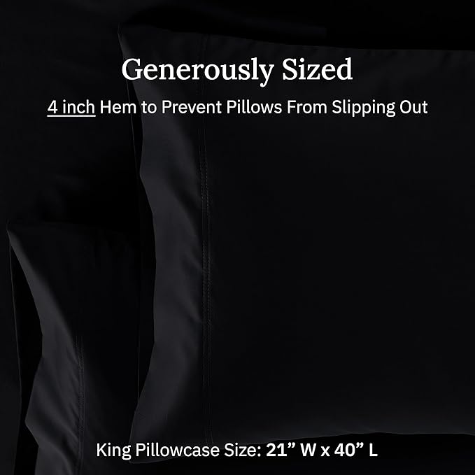 California Design Den Premium Pillow Cases King Size Set of 2-600 Thread Count - Image 5