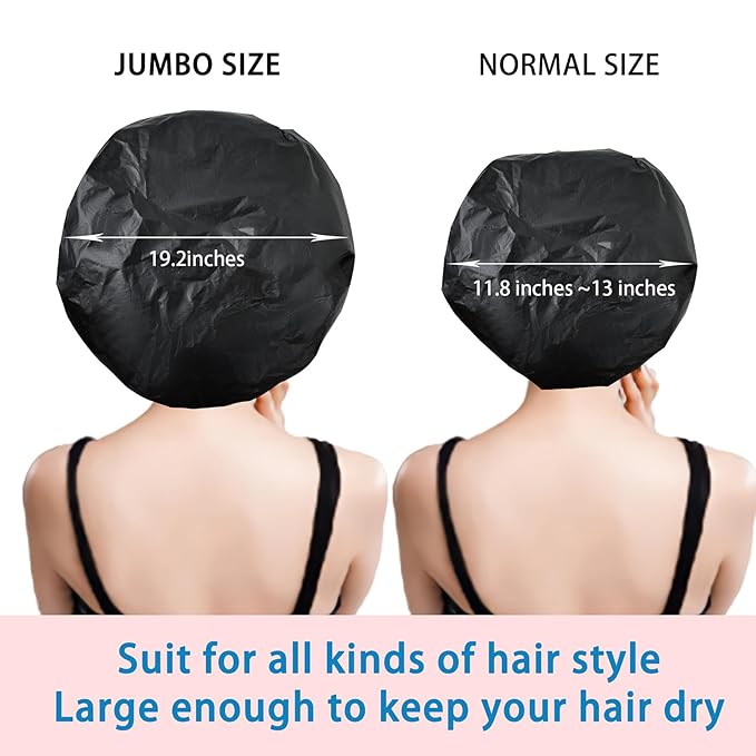 Extra Large Shower Cap 2 PCS Waterproof Shower Caps - Image 3