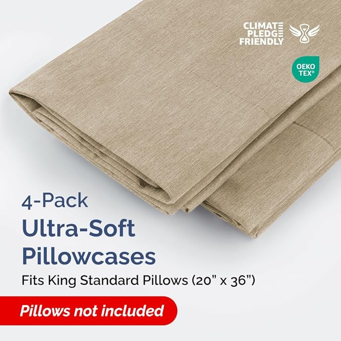King Standard Pillow Cases Set of 4 - Image 2