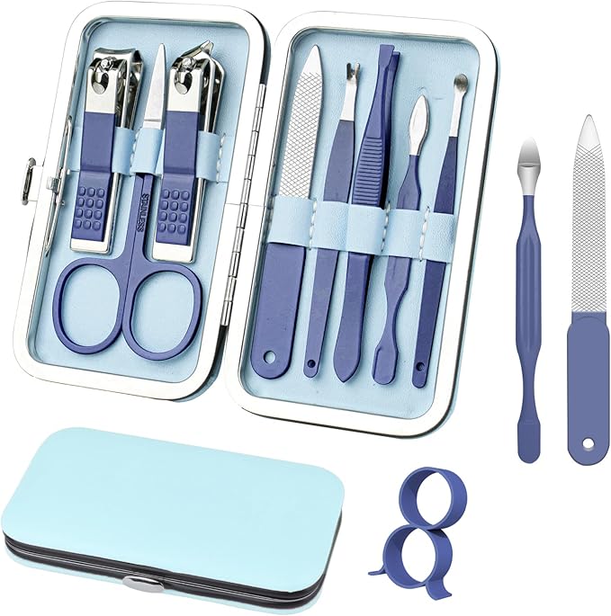 Manicure Set 8 in 1 Nail Clipper Set, Fingernail & Toenail Clippers, Manicure by RedFlow-official