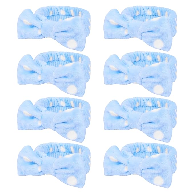 Semato 8 Pcs Blue Dot Bachelorette Party Favor Set Bridesmaid Headband Skincare by Semato
