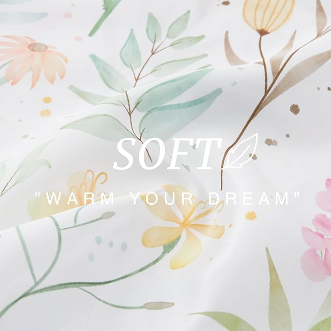 EXQ Home Satin Pillowcase for Hair and Skin- Multicolor Printed Flower Silk - Image 7